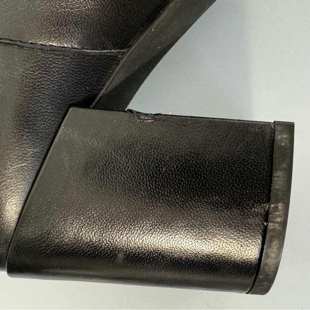 Stuart Weitzman Bacari Bootie Block Heel Black Le… - image 5